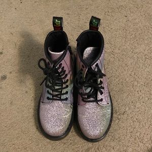 Rainbow kids doc martens